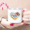 Teacher's Day Stationery Heart Apple Enamel Mugs Handle Cups Coffee Tea Milk Mugs Bonfire Party Best Gifts for Teacher