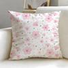 Light Pink Gentle Petals Cushion Cover Soft & Easy-Wash Pillow Case – Versatile For Couch, Bed, Travel And Office