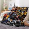 1Pc Transformer Robot Print Flannel Blanket, High Quality Comfortable for All Seasons, Home Decor, Warmth and Comfort, Perfect for Christmas Gifts