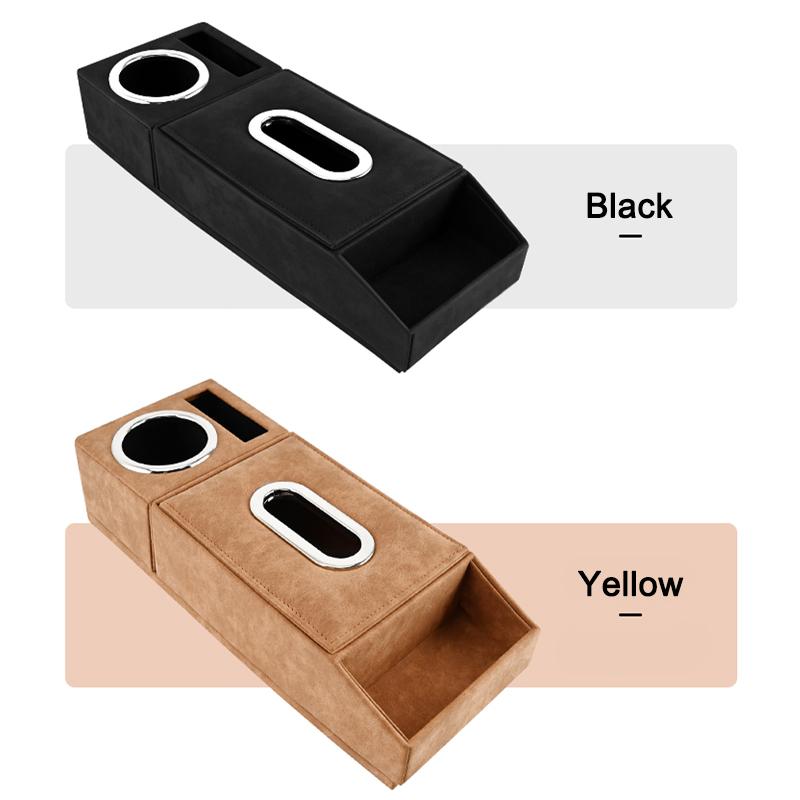 SEAMETAL Car Armrest Mat Height Increase Pad Car Tissue Storage Box Cup Holder Armrest Protect Cushion Elbow Support Arm Cover