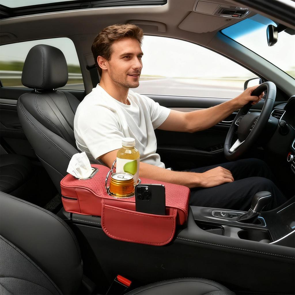 Armrest Storage Box Ergonomic Long-Lasting Organization Car Center Console Storage Box For Family Adults Men Women Automotive