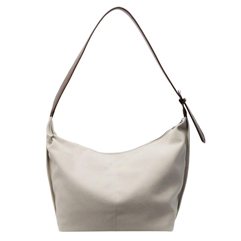 

Большая вместительная холщовая сумка, женская универсальная сумка через плечо бежевый