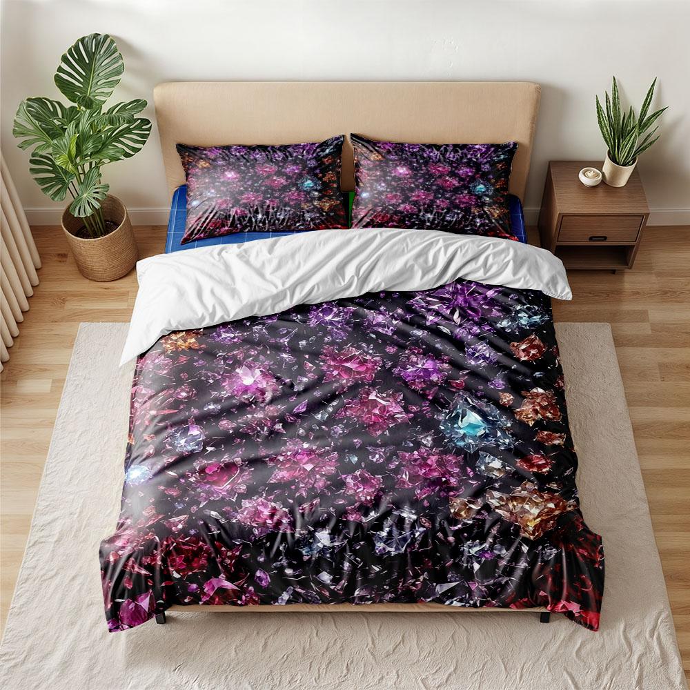 Ruby and Diamonds Duvet Cover Set King Queen Double Full Twin Single Size Bed Linen Set