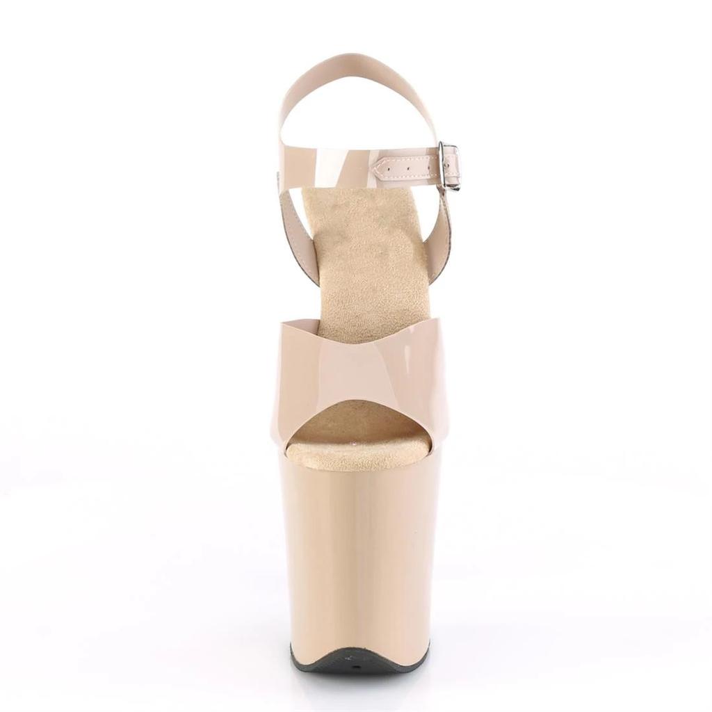 20Cm Camel Waterproof Table High Heels Buckle Sandals/high Heels