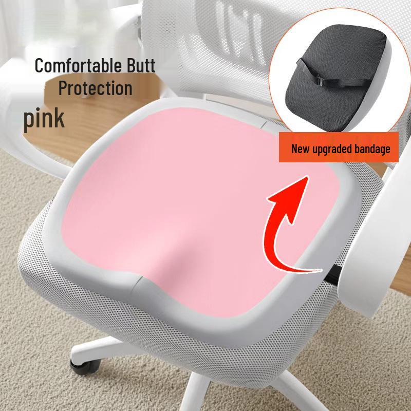 Ergonomic Memory Foam Seat & Lumbar Support Cushion for Office Chair