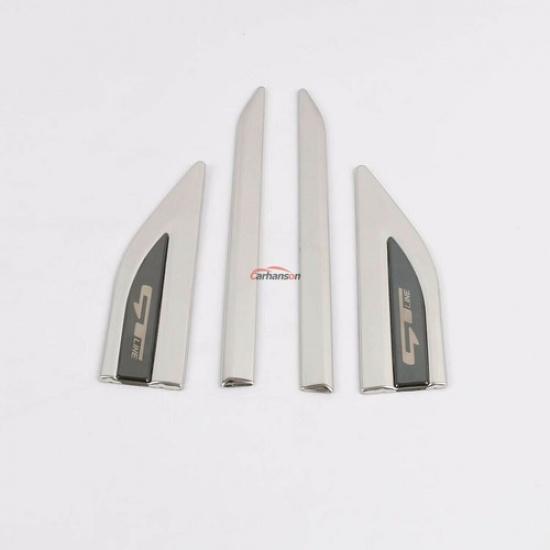 For Kia Sorento Accessories Gt Line With  Car Emblems Protector Gloss Black