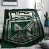 1PC Atlético Nacional Print Flannel Blanket, High quality Comfortable for All Seasons, Home Decor, Warmth and Comfort, Perfect for Christmas Gifts