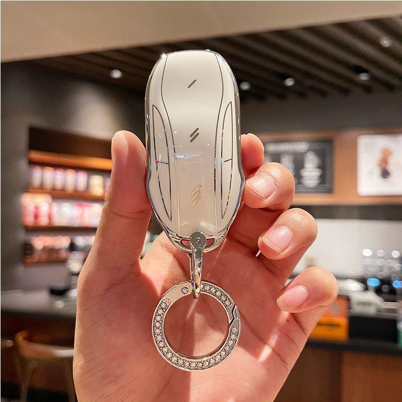 Tpu Car Key Case For Saic Im Zhiji Ls7 L7 Pro Ls6 L6 Ls9 Max Accessories Keychain Remote Cover Shell Ring Holder Fob Housing