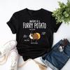 Guinea Pig Anatomy of Furry Potato Funny Cavy Women T-shirt Basic Fashionable Clothes New Summer Y2k Kawaii Graphic Tee Tops