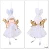 Yousheng Christmas Pendant Rabbit Angel Doll Wearing Mesh Yarn Dress Decorative Ornament Christmas Celebration Decor