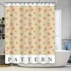Vintage Floral Shower Curtain with Beige Background Waterproof Fabric Bathroom Decorative Home Accessories for Kids Bathrooms Si