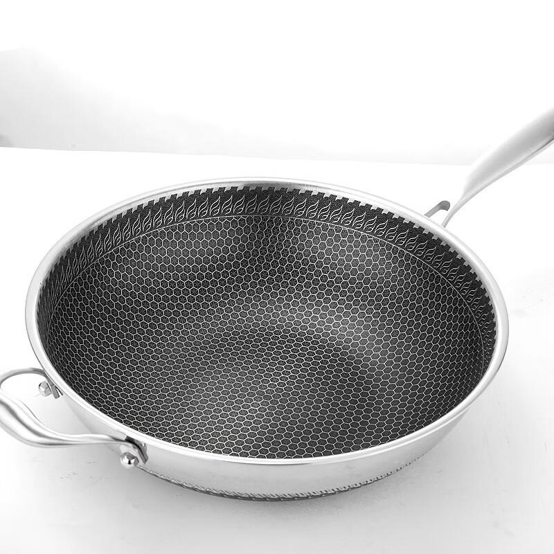 Wutuo Honeycomb Double-Sided Stainless Steel Non-Stick Wok