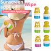 Bear Animal Shape Sunscreen Roller Applicator Refillable Stitching Isolation Lotion Cream Bottles Sunscreen Lotion Applicator
