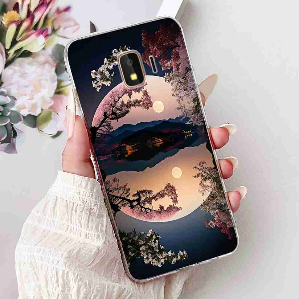 For Samsung Galaxy J2 Core 2018 Case Flower Dragon Soft Silicone TPU Back Cover For Samsung J2 Core J2 Pro 2018 Phone Cases Bags