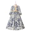 Middle Eastern Princess Party Dress for Girls with Floral Hot Stamping