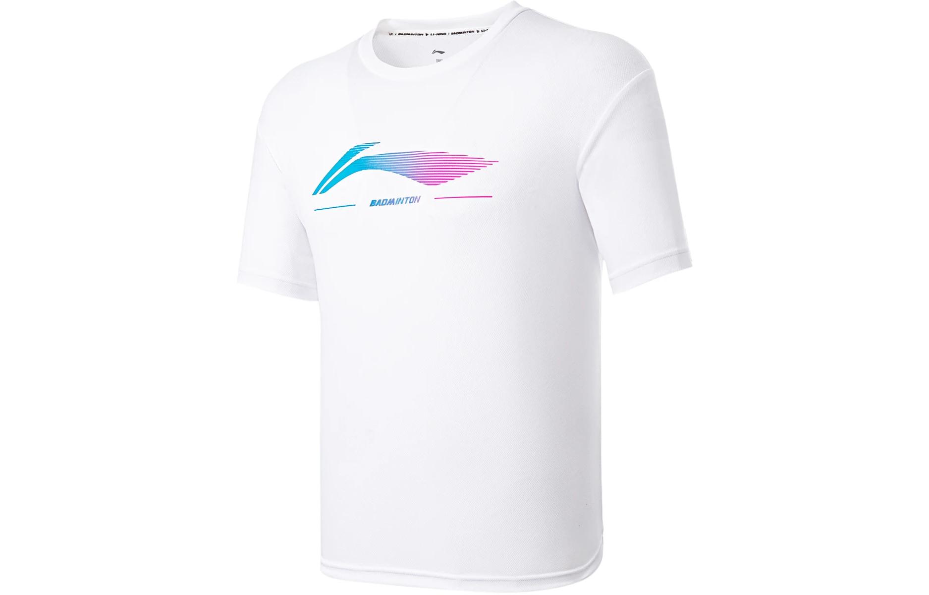 Li Ning Badminton Collection T Shirt Unisex Standard White AHSU469-2 L