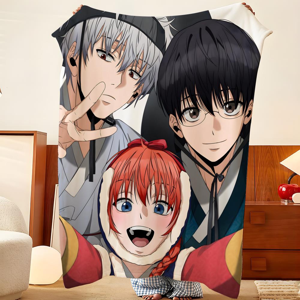 Anime Gg-Gintama-Aa Throw Flannel Throw Blanket, Lightweight Cozy, Durable Washable Cute Cool