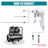 DG-10 Air Dust Blow Gun EU/JP Type Handheld Pneumatic Tool Dirt Cleaner Compressor Dust Blower for Automobile Engine Cleaning