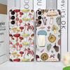 Cute Forest Fantasy Mushroom Phone Case for Samsung Galaxy S25 S24 S23 FE S22 Plus S21 Ultra Transparent Soft Covers Art Fundas