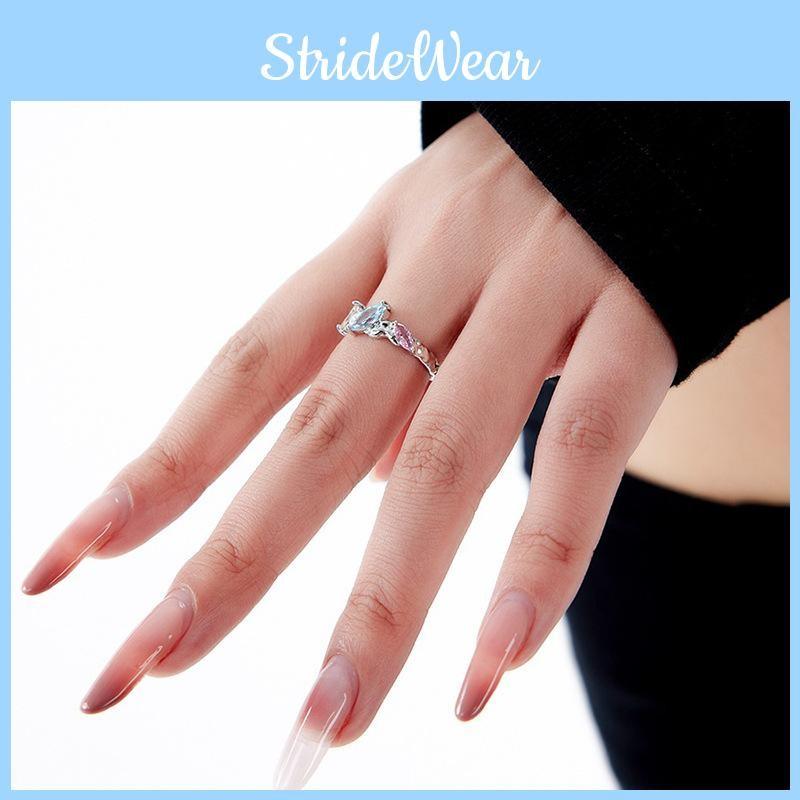 Elegant Versatile And Adjustable Ring With Bright Gemstones For Womens Fashion