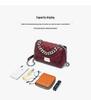 Korean Soft Leather Diamond Chain Crossbody Bag - Women's Trendy, All-Match, Small Square Design with Lock