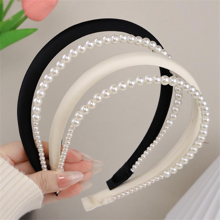 Korean Version of Pearl High Skull Headband for Women 2025 New Fashion Temperament High-end Bridal Wedding Hair Accessories