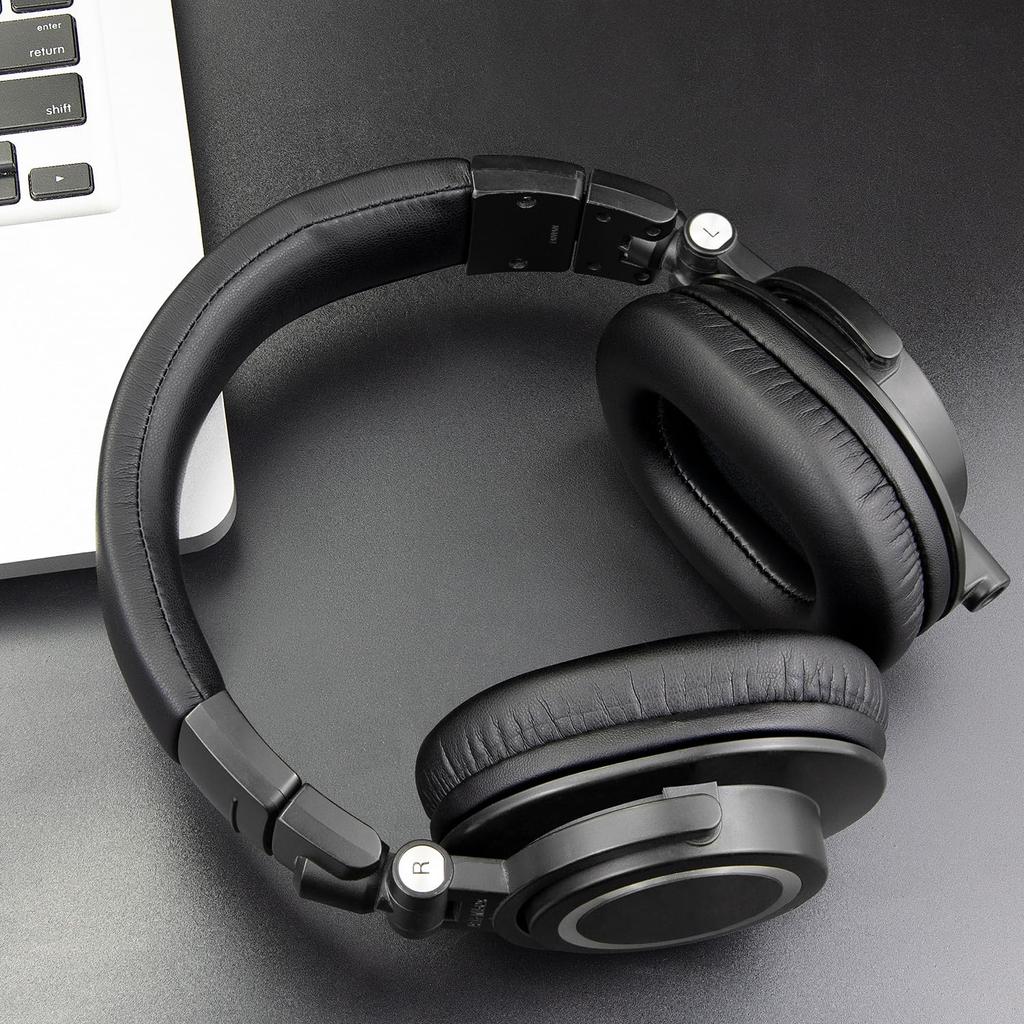 SOULWIT Headband Cover for Audio Technica ATH M50xSTS Protective Protein Leather Headphone Replacement Repair Head Strap Replacement Band M50, M50X,