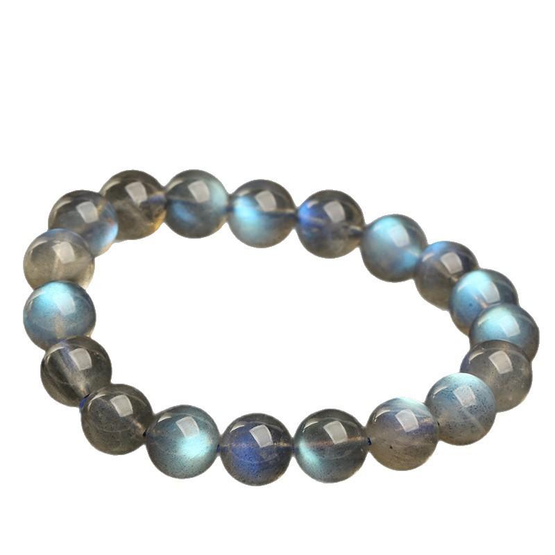 Hongchu Crystal 7a Natural Gray Moonstone Bracelet Labradorite Semi-finished Product DIY Jewelry Beads