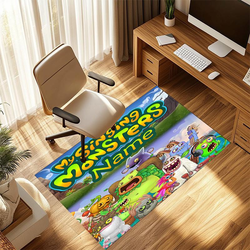 Customizable Name My Singing Monsters Mat-Non Slip Backing,Suitable for Living Room, Bedroom,Bathroom-Soft,Durable,Perfect Gift