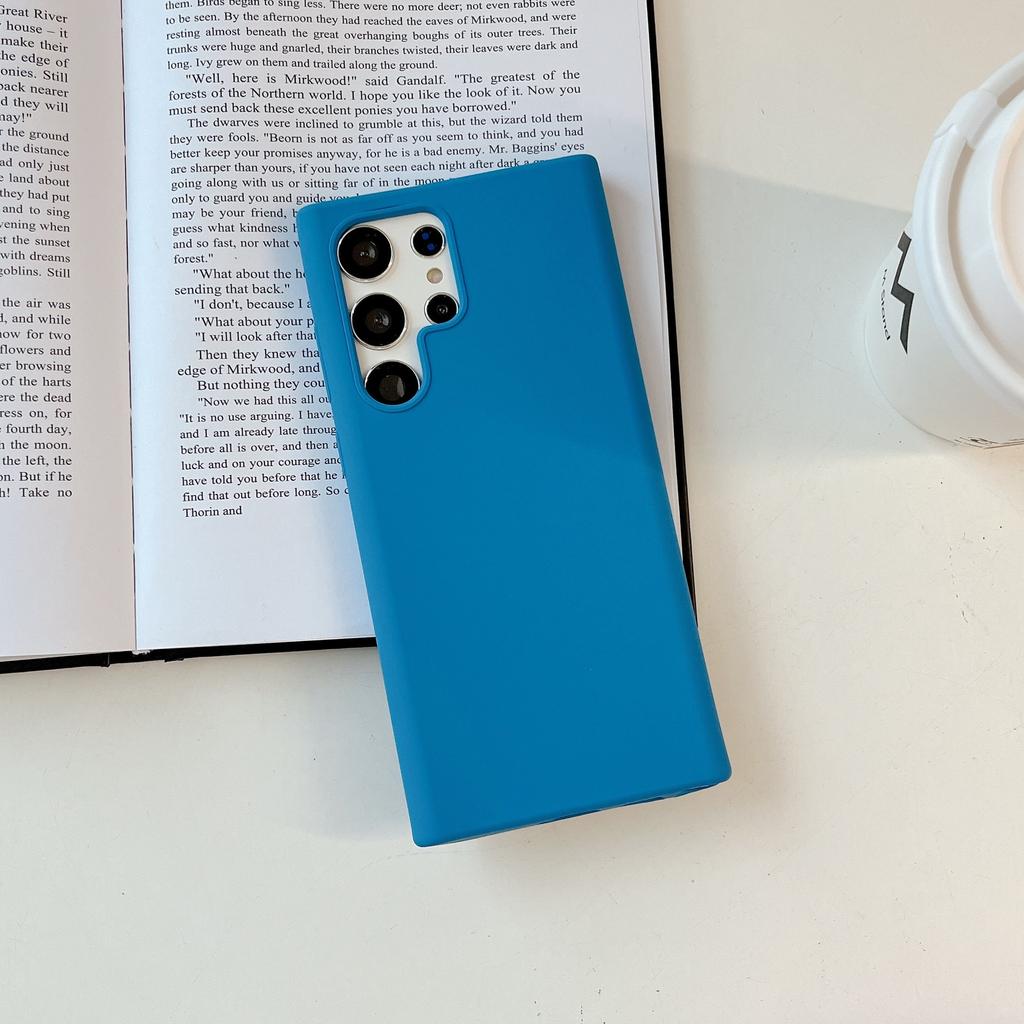 Liquid Silicone Suitable for Samsung S25 Ultra Skin Feeling Simple Mobile Phone Case Samsung S24 Ultra Solid Color Anti Fall Case