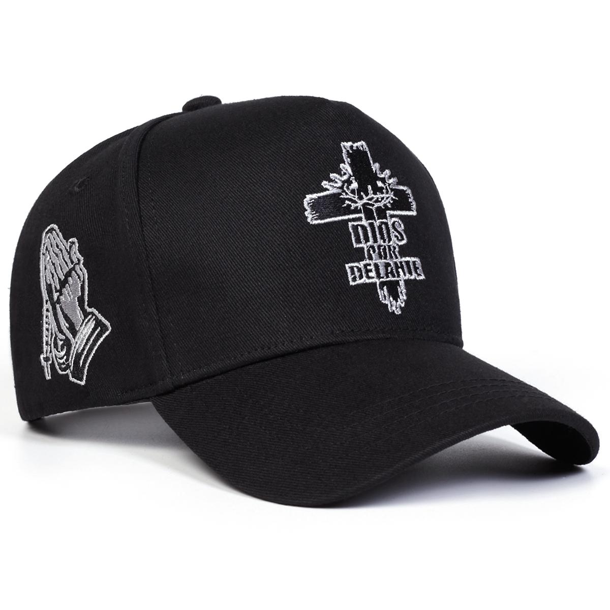 

Women Dios Por Delante Cross Embroidery Baseball Caps Spring Autumn Outdoor Use Adjustable Casual Hats Sunscreen Hat Sportss Cap For Men And