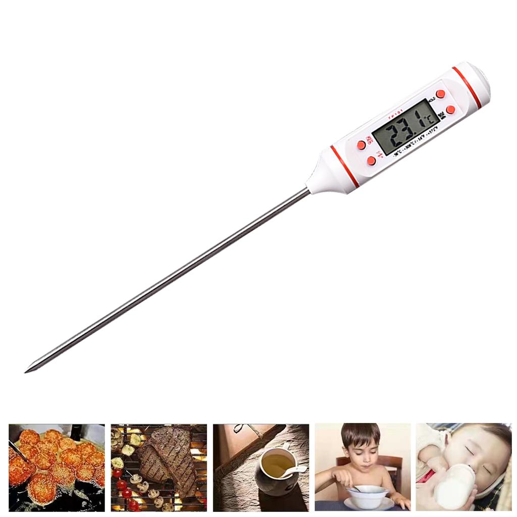 TP 101 Food Thermometer Kitchen Grill Probe Thermometer Milk Water Electronic Thermometer White