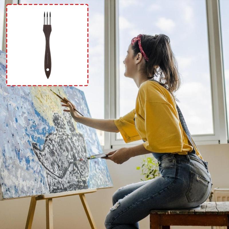 Multi Tooth Pattern Art Brush Creating Blend Texture Effects for Watercolor Acrylic Painting Projects and Techniques