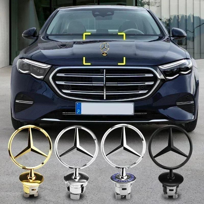 Car Sticker AMG W220 2025 Hot 1pc 44mm Mercedes Benz Engine Hood Logo for Mercedes Benz E S W202 W203 W204 W208 W210 W220 W221