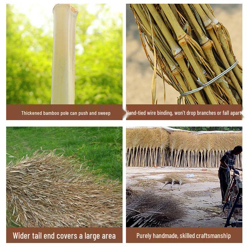 Heavy-Duty Bamboo Broom 5-Pack
