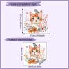 Self Adhesive Wall Stickers with Cute Cat Flowers and Birds Peel and Stick Removable Vinyl Decals for Home Decor