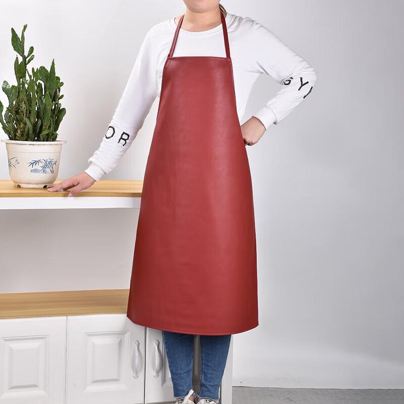 Waterproof PU Leather Kitchen Apron