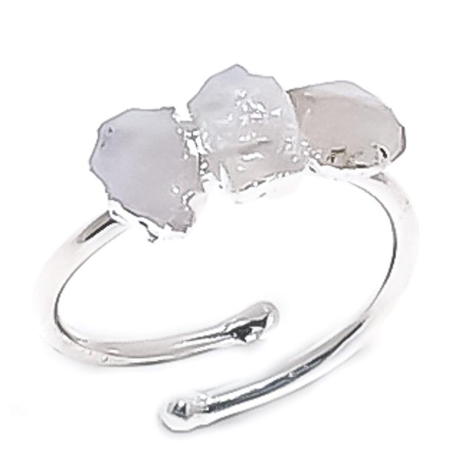 

Natural Botswana Agate 925 Sterling Silver Jewelry Ring Size Adjustable P7E79
