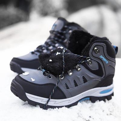Scarponi da trekking alti da uomo e da donna Scarpe da trekking alte antiscivolo impermeabili e calde in velluto Scarpe da ginnastica da neve da donna