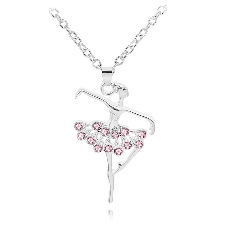 

Новое розовое бриллиантовое ожерелье «Балерина»: Простая и универсальная цепочка для ключицы