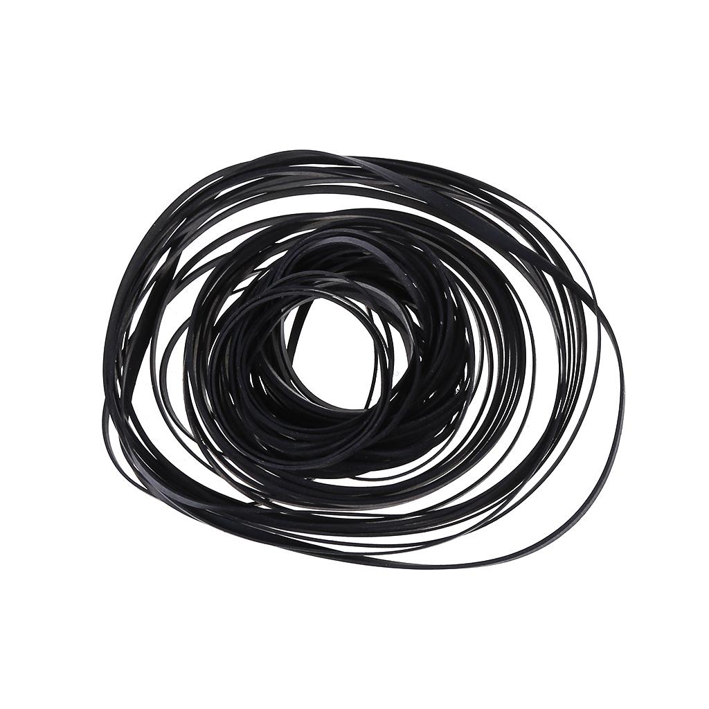50PCS 4mm 110-145mm Universal Mix Cassette Tape Machine Belts Assorted Common Flat Rubber Belt for CD DVD Drive