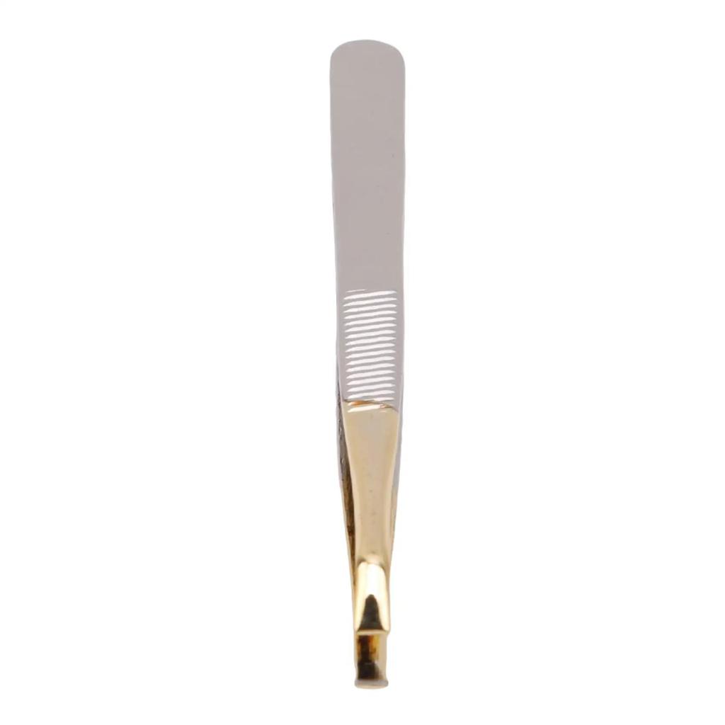 Eyebrow Tweezers Clip Plucking Clips Make Up Tool Stainless Steel Slant Tip Eyes Tweezer Clip for Face Hair Removal High Quality