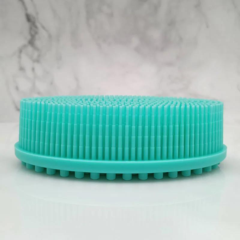 Exfoliating Silicone Body Brush,2 in 1 Bath and Shampoo Brush,Wet and Dry Scalp Massager,Premium Silicone Loofah,Lathers Well