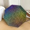 1 Stück Glitzer-Kreismuster-Schirmdesign, Automatisches Öffnungs- und Schließsystem, Hochwertiger Reiseschirm, Leicht und Tragbar