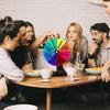 Rotating Prize Wheel Plastic Base Removable Stand Classroom Game Party Supplies Dry Erases Accessories Included