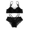 Elegant Embroidered Lace Push-up Bra - Breathable, Adjustable Support for Autumn/Winter.
