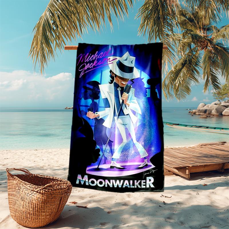 Amerikanische Musik Rock Michael Joseph Jackson Strandtuch Outdoor Camping Urlaub Schwimmen Strandtuch Outdoor Saugfähiges Badetuch Y4
