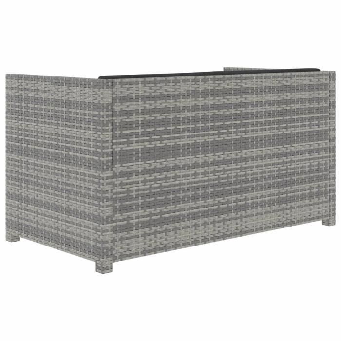 5-piece Garden Furniture Set with Cushions - Grey - 130 X 70 X70 Cm