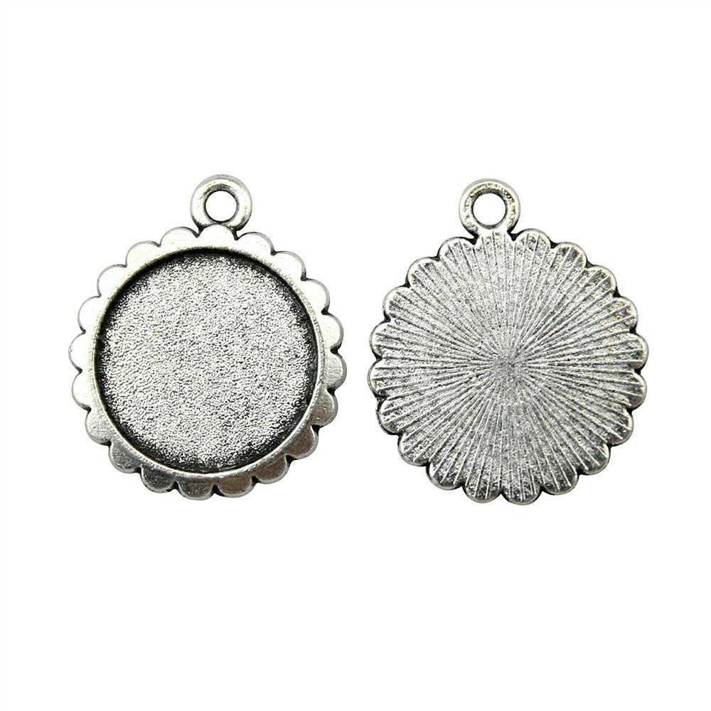 Accessories Parts Fit Round 16Mm Glass Cabochon Base Setting Tray Minimalist Jewelry Components QA017