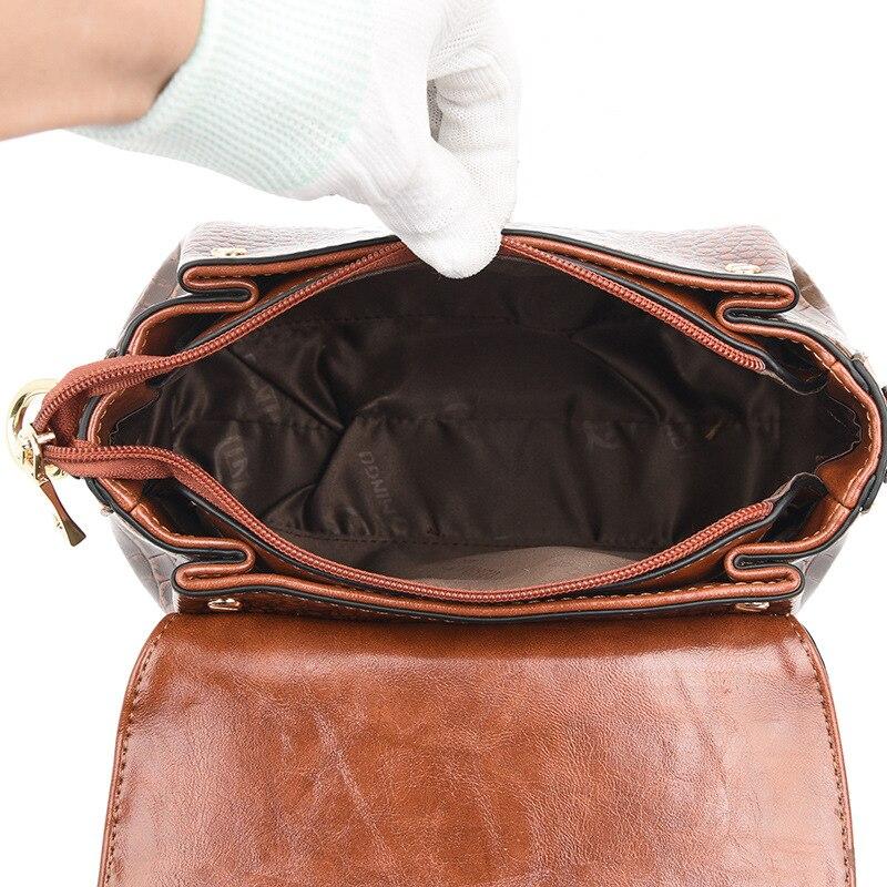 Johnature Mode Designer Tasche Einfache Alligator Frauen Leder Schulter Taschen Freizeit Große Kapazität Dame Umhängetasche